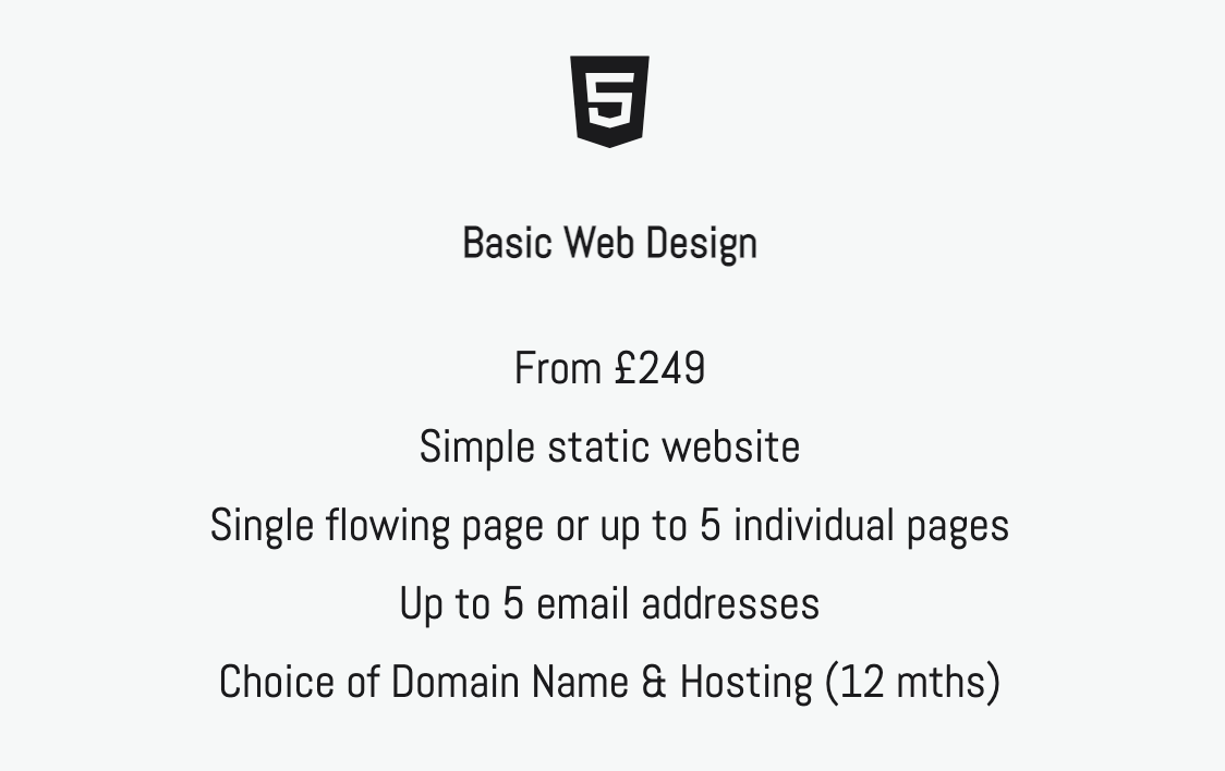 Basic Web Design Package